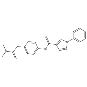 N-{4-[(dimethylcarbamoyl)methyl]phenyl}-2-phenyl-2H-1,2,3-triazole-4-carboxamide Structure