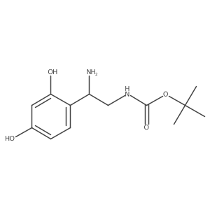 tert-butyl N-[2-amino-2-(2,4-dihydroxyphenyl)ethyl]carbamate结构式