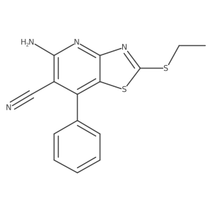 Thiazolo[4,5-b]pyridine-6-carbonitrile,5-amino-2-(ethylthio)-7-phenyl-结构式