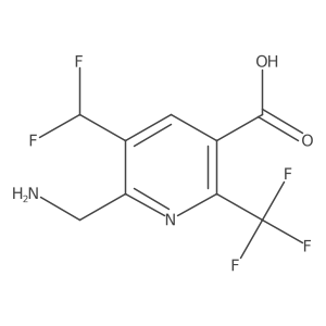2-(Aminomethyl)-3-(difluoromethyl)-6-(trifluoromethyl)pyridine-5-carboxylic acid Structure