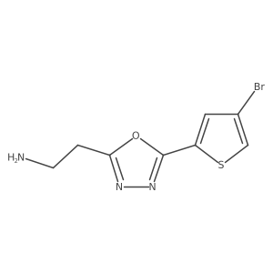 1,3,4-Oxadiazole-2-ethanamine, 5-(4-bromo-2-thienyl)-结构式