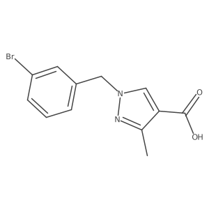 1-[(3-bromophenyl)methyl]-3-methyl-1H-pyrazole-4-carboxylic acid Structure
