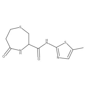 N-(5-methylthiazol-2-yl)-5-oxo-1,4-thiazepane-3-carboxamide结构式