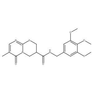 7-methyl-6-oxo-N-[(3,4,5-trimethoxyphenyl)methyl]-2H,3H,4H,6H-pyrimido[2,1-b][1,3]thiazine-3-carboxamide Structure