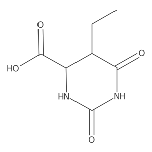 4-Pyrimidinecarboxylic acid, 5-ethylhexahydro-2,6-dioxo-, (4S-cis)-结构式