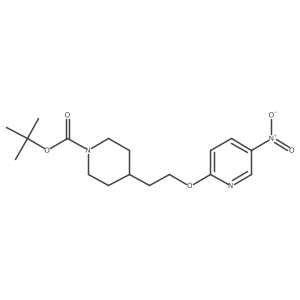 tert-Butyl 4-(2-((5-nitropyridin-2-yl)oxy)ethyl)piperidine-1-carboxylate结构式
