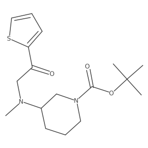 (R)-tert-butyl 3-(methyl(2-oxo-2-(thiophen-2-yl)ethyl)amino)piperidine-1-carboxylate结构式