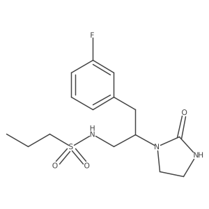 N-[3-(3-Fluorophenyl)-2-(2-oxoimidazolidin-1-YL)propyl]propane-1-sulfonamide结构式
