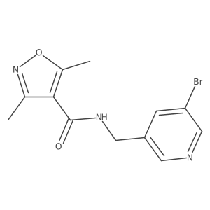 N-[(5-Bromo-3-pyridinyl)methyl]-3,5-dimethyl-4-isoxazolecarboxamide Structure