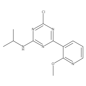 4-chloro-6-(2-methoxypyridin-3-yl)-N-propan-2-yl-1,3,5-triazin-2-amine结构式