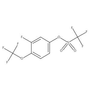 Methanesulfonic acid, 1,1,1-trifluoro-, 3-fluoro-4-(trifluoromethoxy)phenyl ester Structure