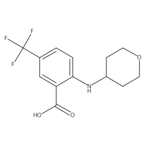 2-(Oxan-4-ylamino)-5-(trifluoromethyl)benzoic acid结构式