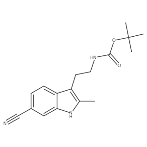 tert-butyl N-[2-(6-cyano-2-methyl-1H-indol-3-yl)ethyl]carbamate Structure