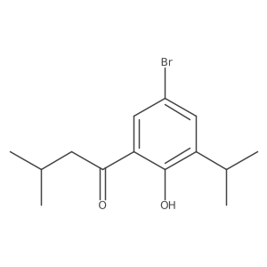 1-[5-Bromo-2-hydroxy-3-(propan-2-yl)phenyl]-3-methylbutan-1-one Structure
