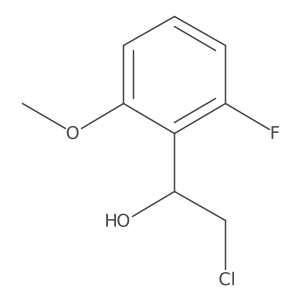2-Chloro-1-(2-fluoro-6-methoxyphenyl)ethan-1-ol结构式