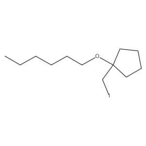 1-(Hexyloxy)-1-(iodomethyl)cyclopentane Structure