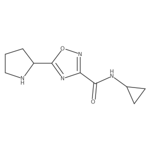 N-cyclopropyl-5-(pyrrolidin-2-yl)-1,2,4-oxadiazole-3-carboxamide Structure