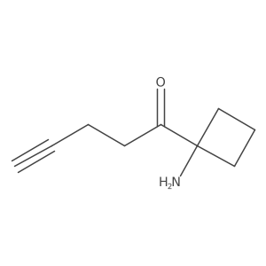 1-(1-Aminocyclobutyl)pent-4-yn-1-one结构式