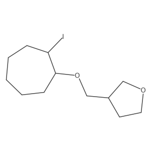 3-{[(2-Iodocycloheptyl)oxy]methyl}oxolane Structure