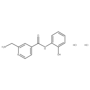 2-(aminomethyl)-N-(2-hydroxyphenyl)pyridine-4-carboxamide dihydrochloride结构式