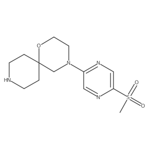 4-(5-(Methylsulfonyl)pyrazin-2-yl)-1-oxa-4,9-diazaspiro[5.5]undecane结构式