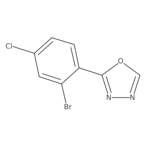 2-(2-Bromo-4-chlorophenyl)-1,3,4-oxadiazole结构式