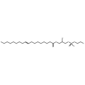 Olein, 1-mono-, 3-(dihydrogen phosphate), mono(2-chloroethyl) ester, L-结构式