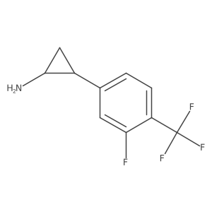 2-[3-Fluoro-4-(trifluoromethyl)phenyl]cyclopropan-1-amine Structure