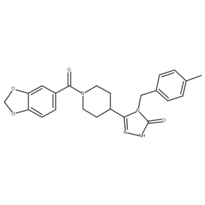 5-[1-(1,3-benzodioxol-5-ylcarbonyl)piperidin-4-yl]-4-(4-methylbenzyl)-2,4-dihydro-3H-1,2,4-triazol-3-one Structure