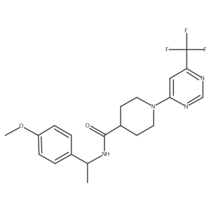 N-[1-(4-methoxyphenyl)ethyl]-1-[6-(trifluoromethyl)pyrimidin-4-yl]piperidine-4-carboxamide Structure