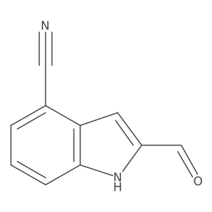 2-Formyl-1H-indole-4-carbonitrile结构式