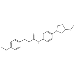 N-(4-(3-methoxypyrrolidin-1-yl)phenyl)-3-(4-(methylthio)phenyl)propanamide Structure