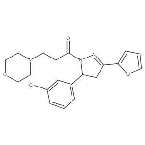 1-(5-(3-chlorophenyl)-3-(furan-2-yl)-4,5-dihydro-1H-pyrazol-1-yl)-3-morpholinopropan-1-one结构式