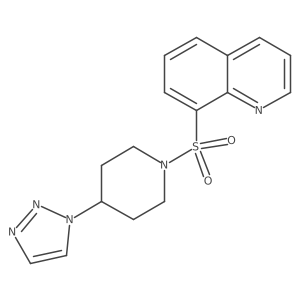 8-((4-(1H-1,2,3-triazol-1-yl)piperidin-1-yl)sulfonyl)quinoline Structure