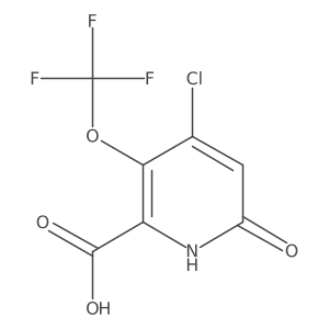 4-Chloro-6-hydroxy-3-(trifluoromethoxy)picolinic acid结构式