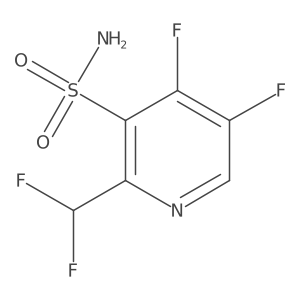 2-(Difluoromethyl)-4,5-difluoropyridine-3-sulfonamide结构式