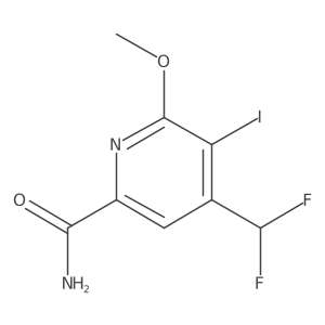 4-(Difluoromethyl)-5-iodo-6-methoxypicolinamide Structure