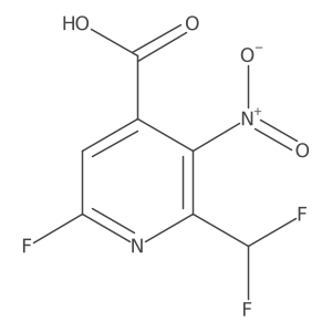 2-(Difluoromethyl)-6-fluoro-3-nitropyridine-4-carboxylic acid Structure