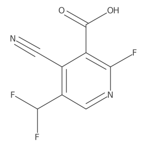 4-Cyano-5-(difluoromethyl)-2-fluoropyridine-3-carboxylic acid Structure