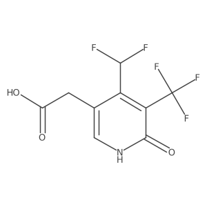 2-(4-(Difluoromethyl)-6-hydroxy-5-(trifluoromethyl)pyridin-3-yl)acetic acid Structure