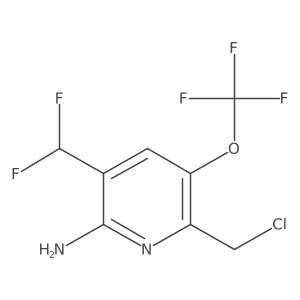 6-(Chloromethyl)-3-(difluoromethyl)-5-(trifluoromethoxy)pyridin-2-amine结构式