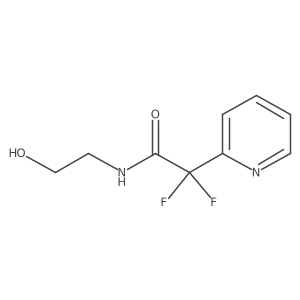 2,2-difluoro-N-(2-hydroxyethyl)-2-(pyridin-2-yl)acetamide结构式