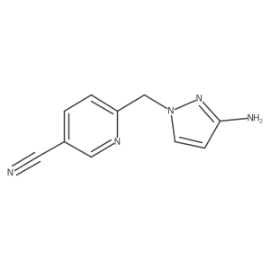 6-((3-Amino-1H-pyrazol-1-yl)methyl)nicotinonitrile Structure