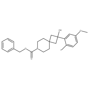 Benzyl 2-(2-fluoro-5-methoxyphenyl)-2-hydroxy-7-azaspiro[3.5]nonane-7-carboxylate Structure