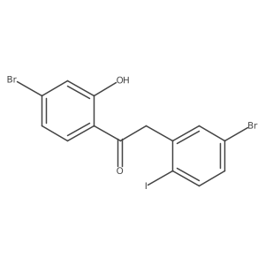 Ethanone, 1-(4-bromo-2-hydroxyphenyl)-2-(5-bromo-2-iodophenyl)- Structure