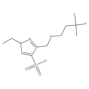 1-ethyl-3-[(3,3,3-trifluoropropoxy)methyl]-1H-pyrazole-4-sulfonyl chloride Structure