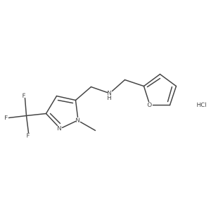 1-(2-furyl)-N-{[1-methyl-3-(trifluoromethyl)-1H-pyrazol-5-yl]methyl}methanamine结构式