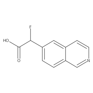 2-Fluoro-2-(isoquinolin-6-yl)acetic acid结构式