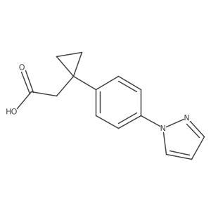 2-{1-[4-(1H-pyrazol-1-yl)phenyl]cyclopropyl}acetic acid Structure