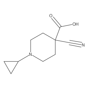 4-Cyano-1-cyclopropylpiperidine-4-carboxylic acid结构式